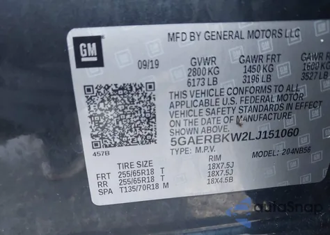 2020 Buick Enclave Fwd Essence from USA, damaged, VIN 5GAERBKW2LJ151060